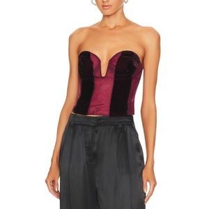 Velvet corset top